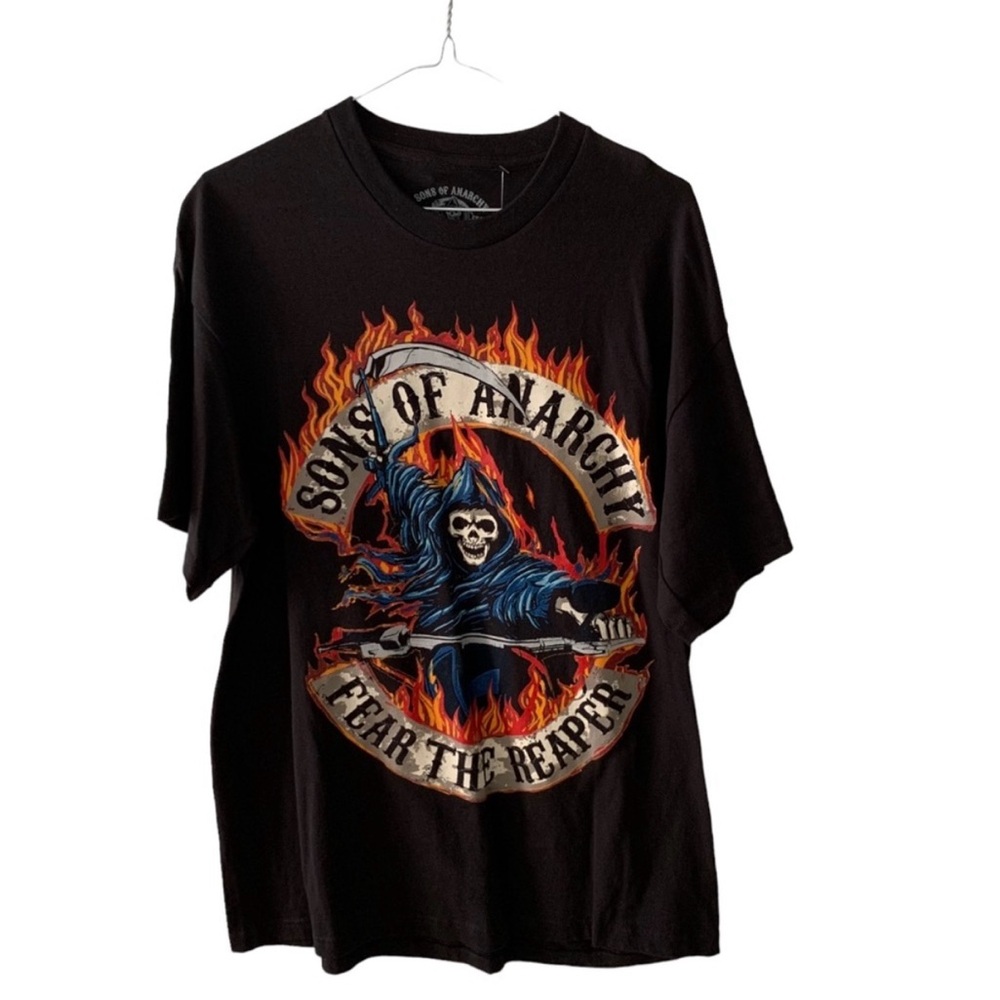 Sons of Anarchy  Reaper Black Graphic T Shirt Men’s Size Large L Road Gear